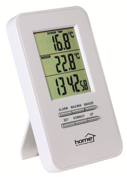Termometru cu ceas, afisare temperatura exterior interior, Home