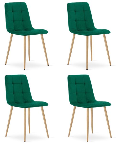Scaun de catifea verde KARA