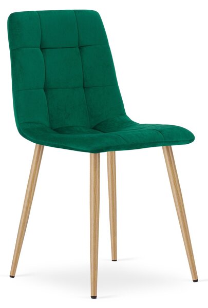 Scaun de catifea verde KARA