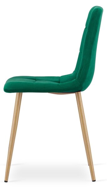 Scaun de catifea verde KARA