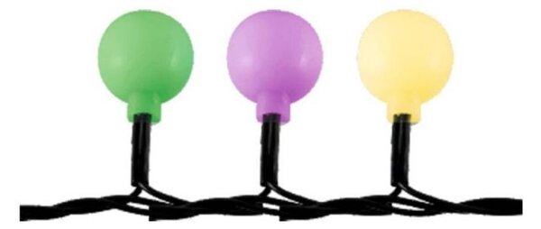 Instalatie 50 LED-uri multicolore, ornament glob, 4.9 m, interior/exterior