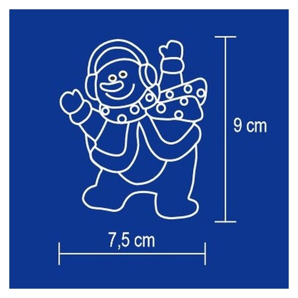 Decoratiune fereastra Om de zapada, LED multicolor, 9 cm, ventuza, Home
