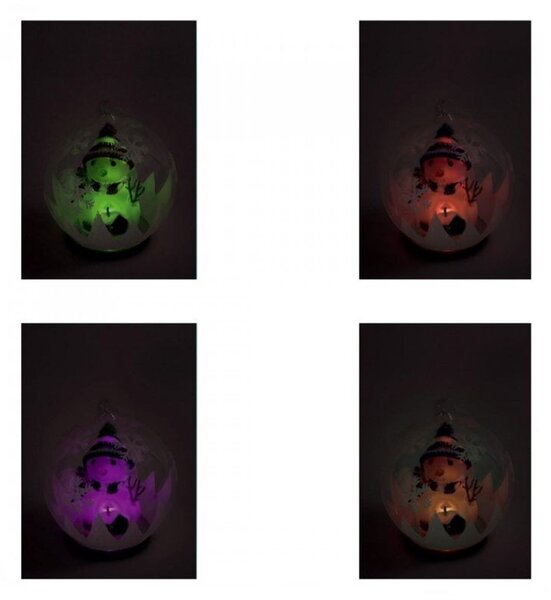 Glob cu LED si figurina Om de Zapada, sticla, diametru 13 cm, baterii