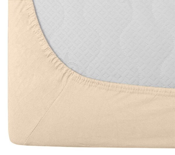 Cearsaf Jersey svetle bej 90 x 200 cm