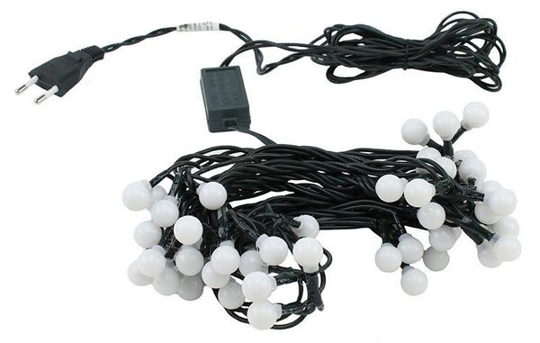 Ghirlanda luminoasa 52 LED-uri, mini sfere, lumina alb rece, lungime 2.5 m