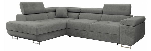 Colțar Comfivo Vinetum, Funcția de dormit, Spațiu de depozitare, 274x203x70cm, 141 kg, Picioare: Plastic, Metal