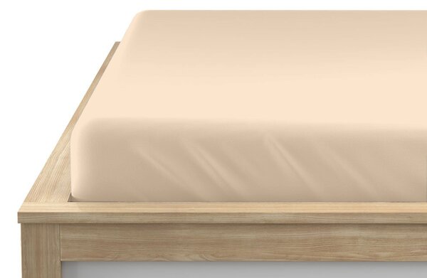 Cearsaf Jersey svetle bej 90 x 200 cm