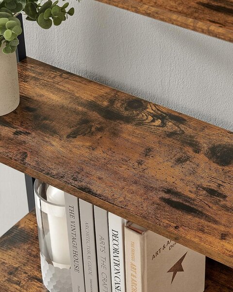 Biblioteca TAYLOR 6 rafturi 186x60cm, rustic maro