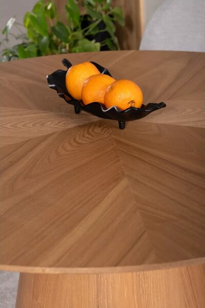 Masa rotunda de dining ANGEL 120x120 cm, decor stejar