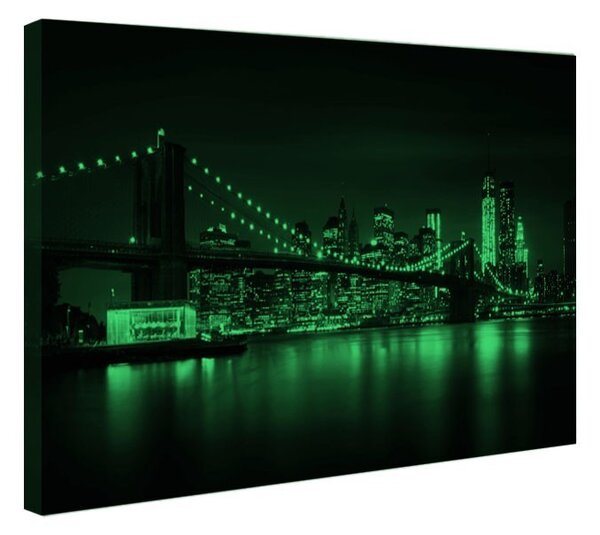 Tablou canvas fosforescent Brooklyn Bridge Night