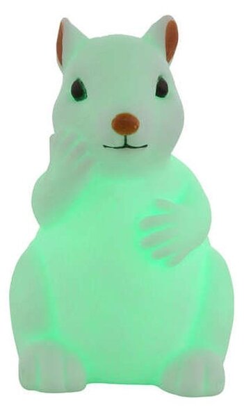 Lampa de veghe mini Veverita, LED RGB 0.06W, 11 cm, silicon
