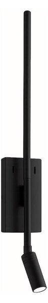 Aplică LED de perete TORCH, 6W/230V + 3W LED, negru