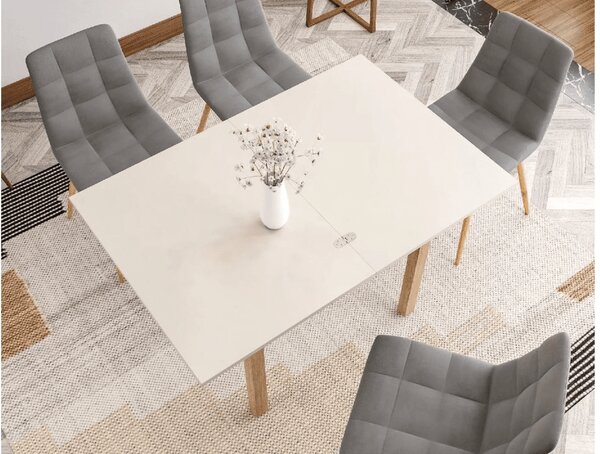 Masa extensibila de dining FLIP 80(160)X80 cm, casmir/stejar Cremona Torro