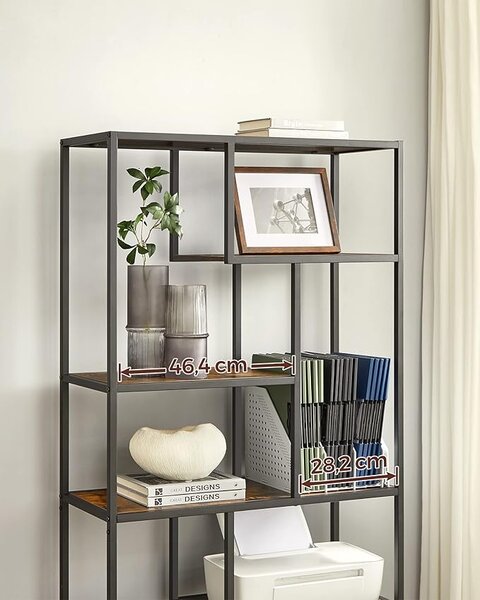 Biblioteca de design TAYLOR 180x80 cm, maro rustic