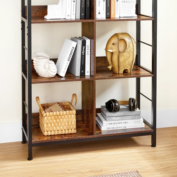 Biblioteca TAYLOR 5 rafturi 149x80 cm, rustic maro
