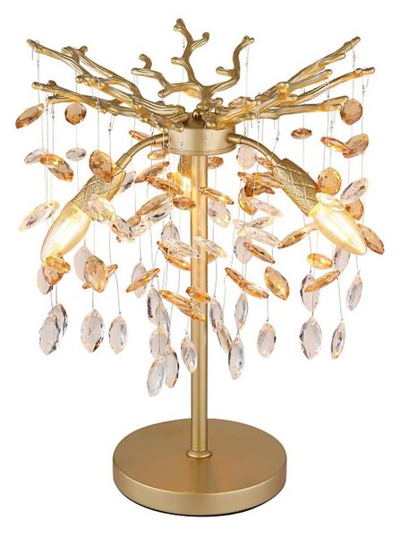Globo 64138TG - Lampă de masă QUEENA, 3xE14/40W/230V, aurie
