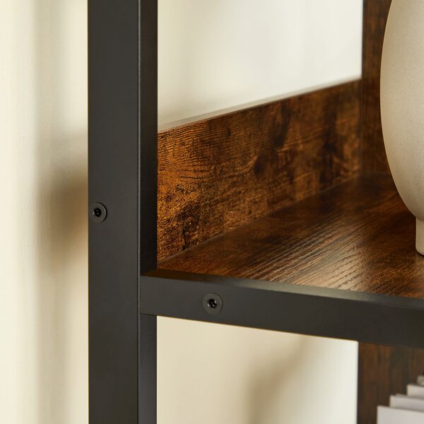 Biblioteca TAYLOR 5 rafturi 149x80 cm, rustic maro