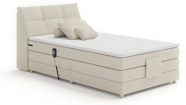 KONDELA Pat electric reglabil, cu arcuri, bej, 120x200, GERONA NEW