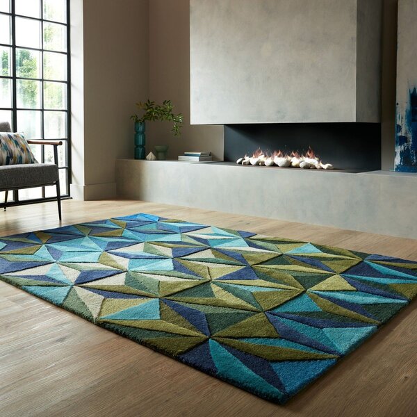 Covor albastru din lână 120x170 cm Reverie – Flair Rugs