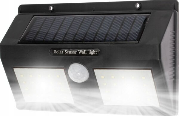 Aplica solara super luminoasa 40 LED-uri SMD 5W, senzor miscare 120 grade, 2400mAh, alb rece, IP65