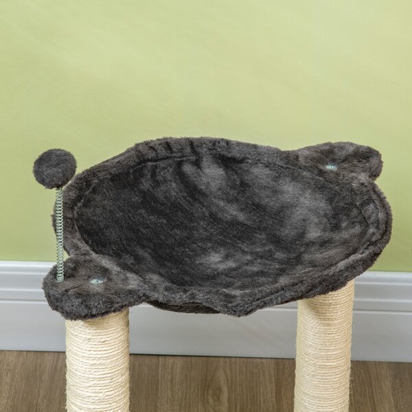 PawHut Turn de Zgâriat pentru Pisici cu Stâlp din Sisal, Design Compact, Ideal pentru Spații Mici | Aosom Romania