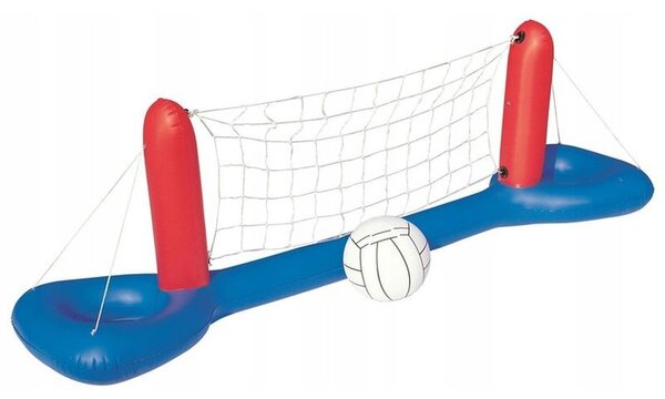 Set volei pentru piscina, fileu si minge gonflabile, 244x64 cm, material vinil
