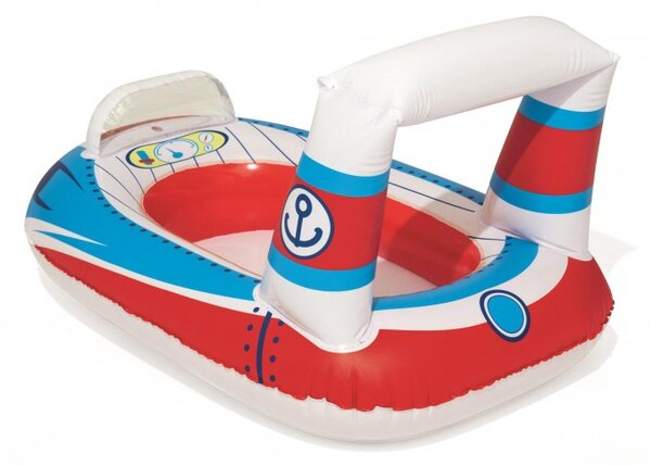 Saltea gonflabila pentru copii, forma barcuta, multicolor, 99x66 cm