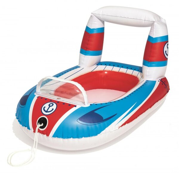Saltea gonflabila pentru copii, forma barcuta, multicolor, 99x66 cm
