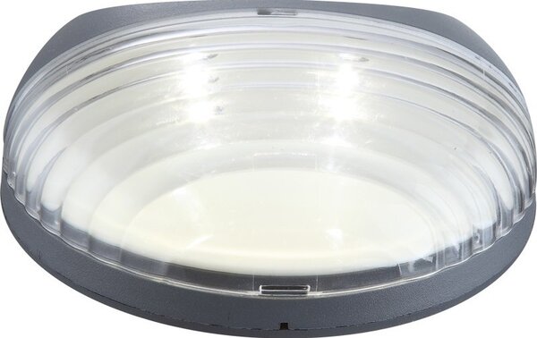 Aplica Solara LED pentru suprafata fixa, diametru 11 cm, Gri