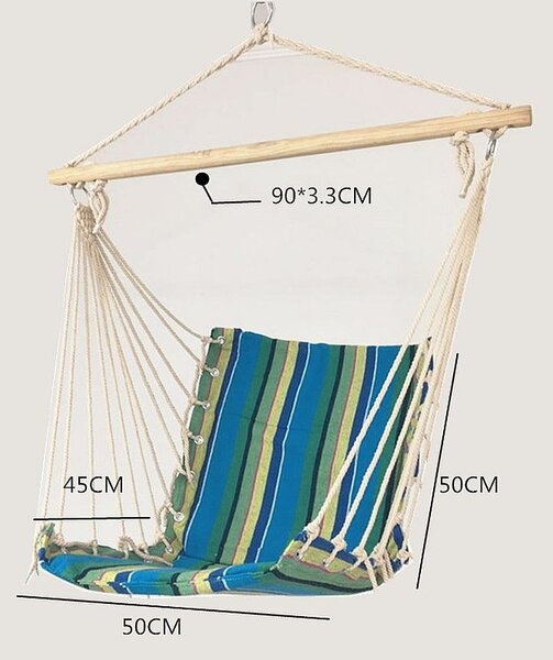 Hamac tip leagan pentru o persoana, suport lemn, 50x50x45 cm
