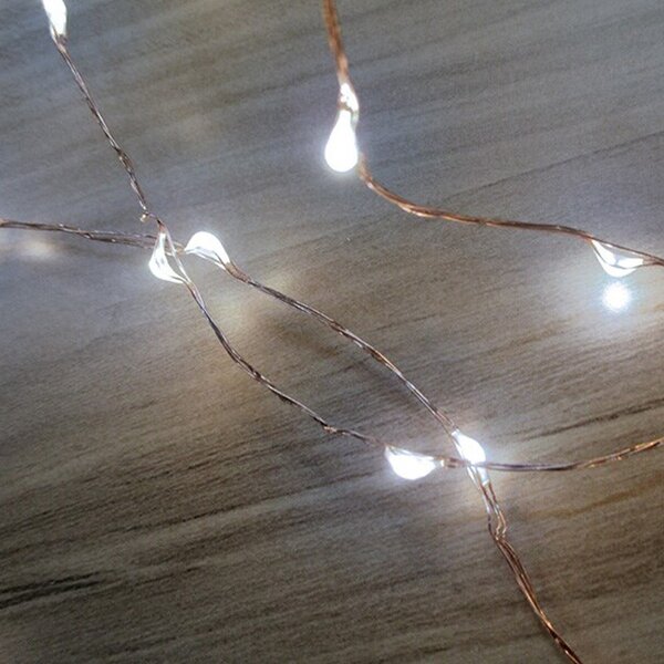 Ghirlanda pentru exterior si interior, protectie IP44, lungime ghirlanda 7.9 m, 80 LED-uri cu cablu subtire