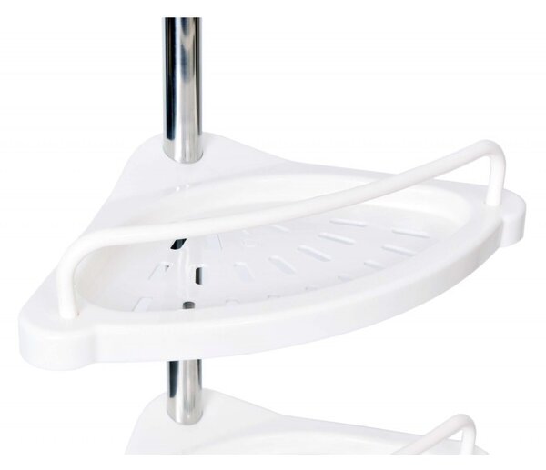 Raft pentru baie ajustabil 100-320 cm, 4 nivele, suport prosop, carlige