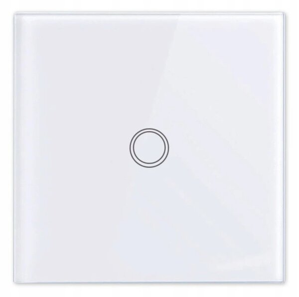 Intrerupator touch simplu, LED indicator, incastrabil, culoare alb