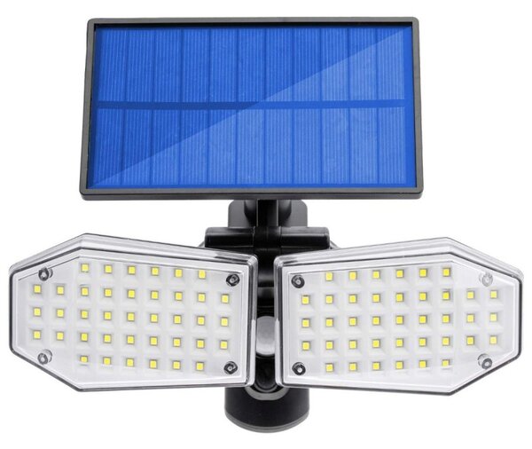 Proiector solar 15W, 78 LED-uri , senzor miscare, unghi 120 grade, IP65
