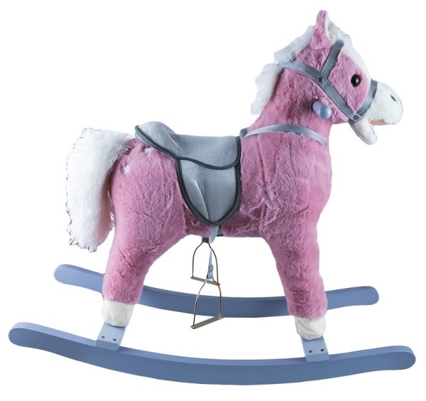 Balansoar Calut roz, sa cu suport pentru picioare, 3-5 ani, 74x33x62 cm