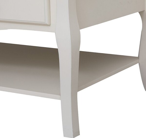 Masuta cafea 100x60x49 cm, picioare lemn pin alb, MDF, 2 sertare, raft depozitare