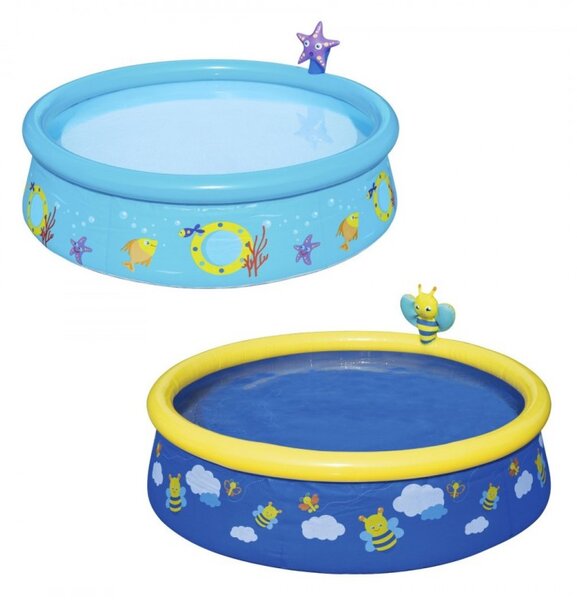 Piscina rotunda cu dus pentru copii, 152x38 cm, material TRITECH, 447 litri
