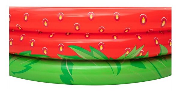 Piscina gonflabila copii, 160x160x38 cm, imprimeu capsune, 390 litri, rotunda