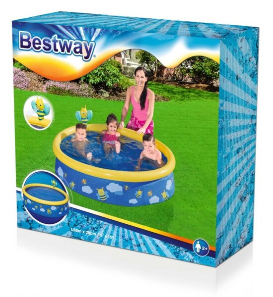 Piscina rotunda cu dus pentru copii, 152x38 cm, material TRITECH, 447 litri