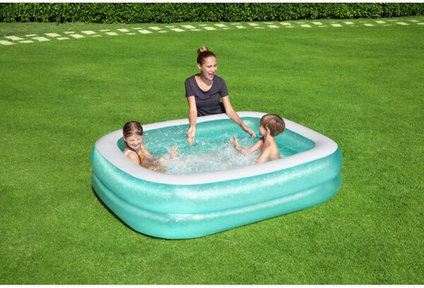Piscina rectangulara, 201 x 150 x 51 cm, vinil, 450 litri, 2 supape rapide