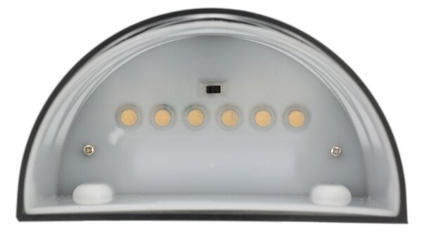 Aplica solara cu 6 LED-uri, din ABS si PC, factor IP55
