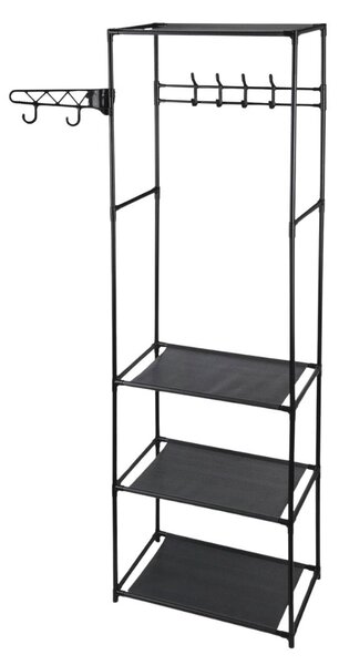 Cuier multifuncțional cu polițe și cârlige, compact și modern 50x36x170 cm