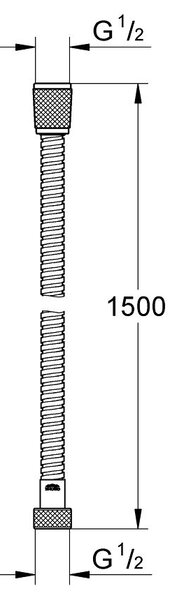 Grohe Vitalio Flex furtun de duș 150 cm StarLight Chrome 27502001