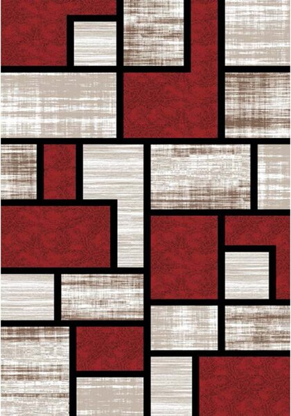 Covor Modern Living , Dormitor Dreptunghiular Romantic 4714 Rosu (Alege dimensiunea: 60 x 130)