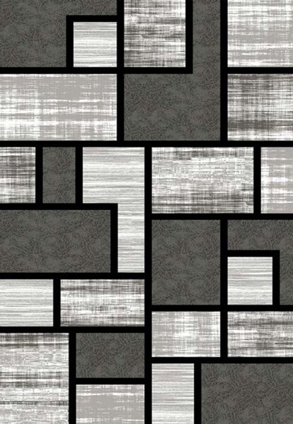 Covor Modern Living , Dormitor Dreptunghiular Romantic 4714 Gri (Alege dimensiunea: 60X130 cm)