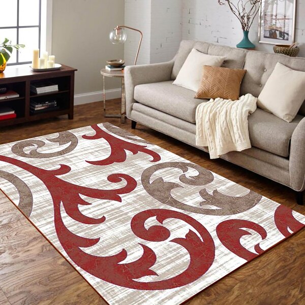 Covor Modern Living , Dormitor Dreptunghiular Romantic 4719 Rosu (Alege dimensiunea: 60X130 cm)