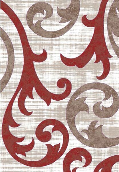 Covor Modern Living , Dormitor Dreptunghiular Romantic 4719 Rosu (Alege dimensiunea: 60X130 cm)