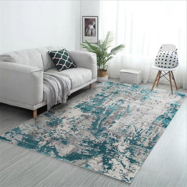 Covor Modern Living , Dormitor Dreptunghiular Antic 5575A Turcoaz (Alege dimensiunea: 60 x 130)