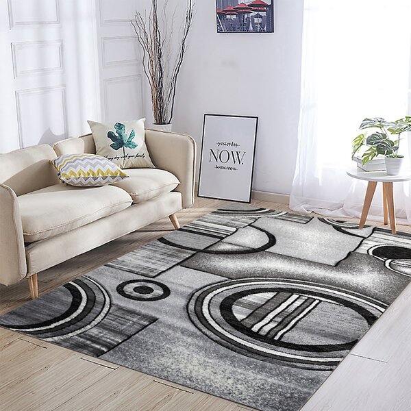 Covor Modern Living , Dormitor Dreptunghiular Romantic 4720 Gri (Alege dimensiunea: 60X130 cm)