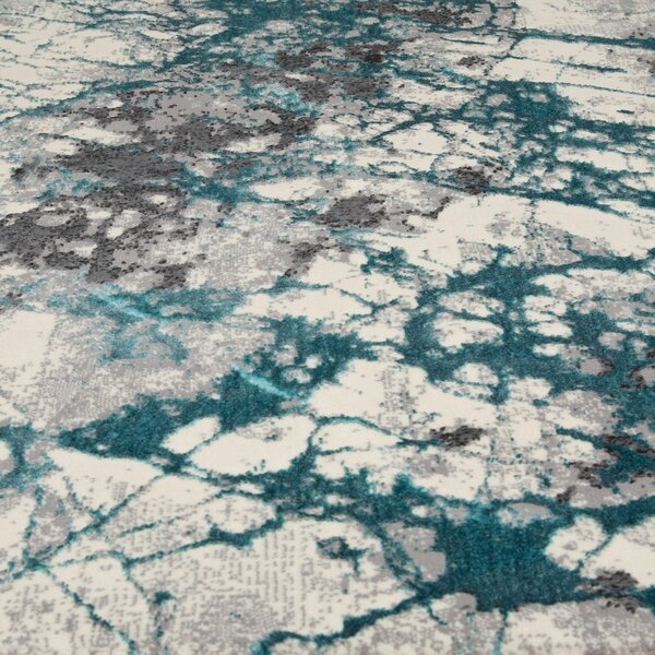 Covor Modern Living, Dormitor Dreptunghiular Milano 0596B Turcoaz (Alege dimensiunea: 60 x 130)